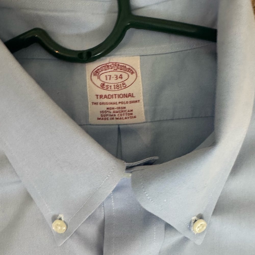 Brooks Brothers Traditional Light Blue Men's Dress Shirt